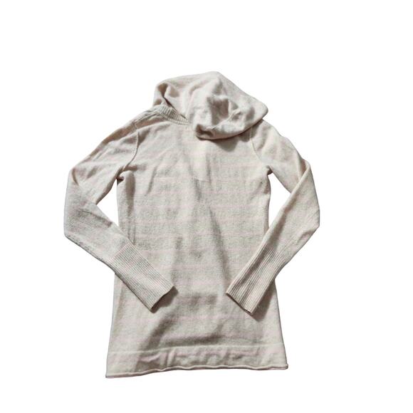 Banana Republic Women's Lambswool and Cashmere Blend VNeck Stripe Hooded Sweater - Picture 5 of 5